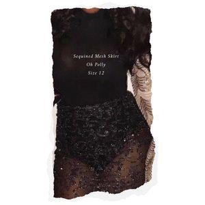 [MUST GO SALE] Sequined Mesh Skirt